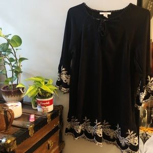 H&M black and white mini dress